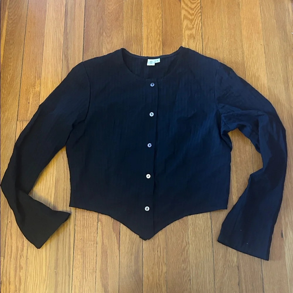 Ovate Maeve blouse top black large - Picture 2 of 6